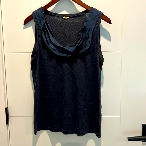 J. Crew Sleeveless Ruffle Tee - Picture 1 of 4
